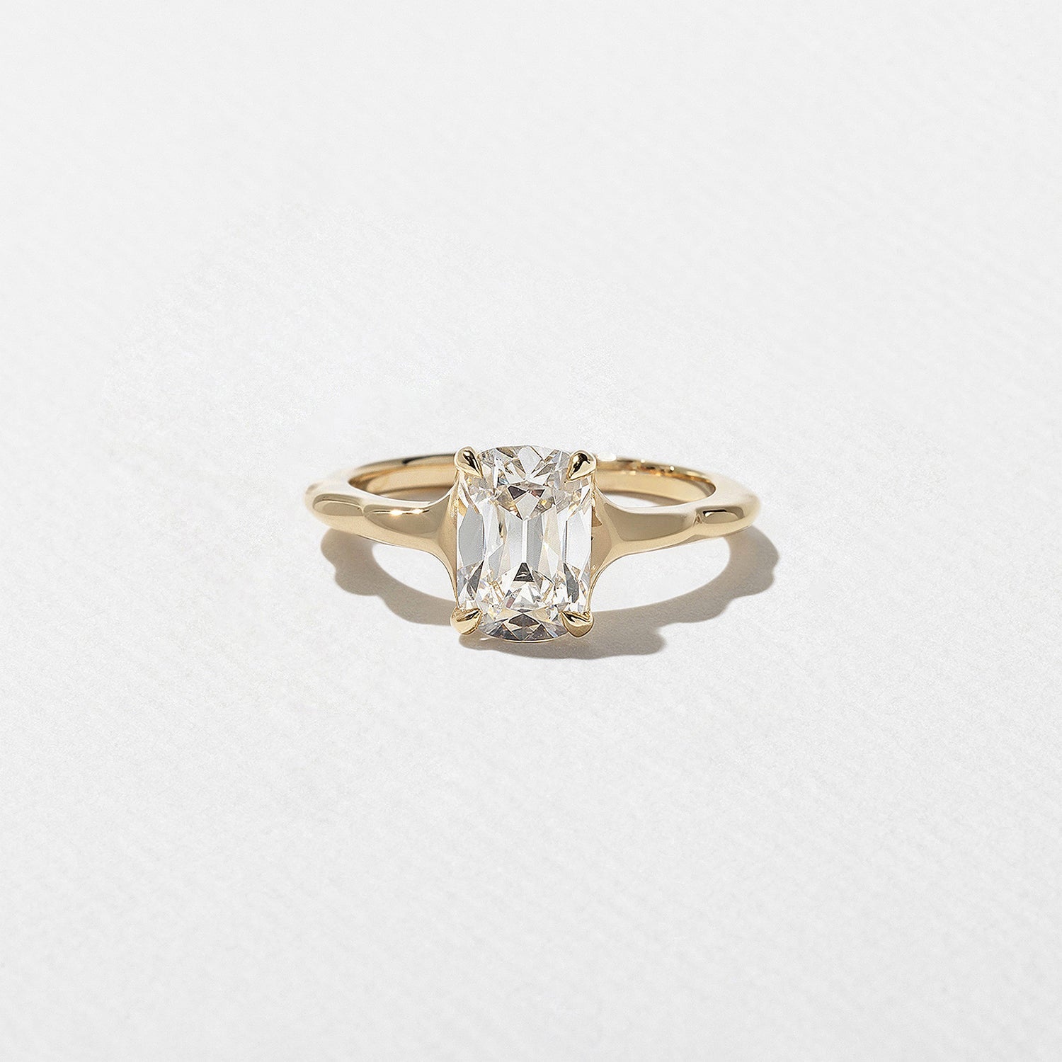 Emerald Pave Engagement Ring – 1 CT Lab Grown Diamond