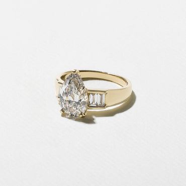 Emerald Pave Engagement Ring – 1 CT Lab Grown Diamond
