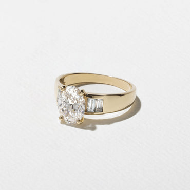 Emerald Pave Engagement Ring – 1 CT Lab Grown Diamond