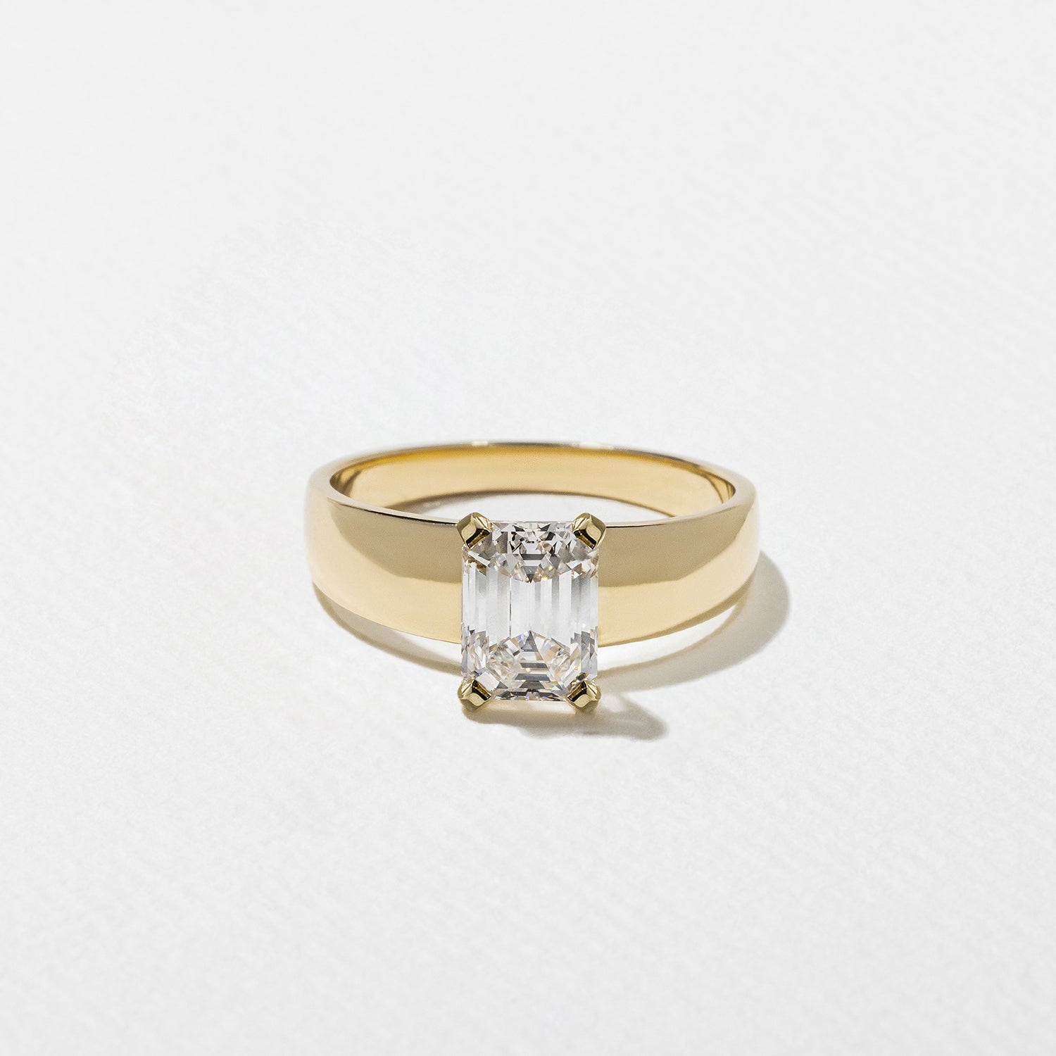 Emerald Pave Engagement Ring – 1 CT Lab Grown Diamond