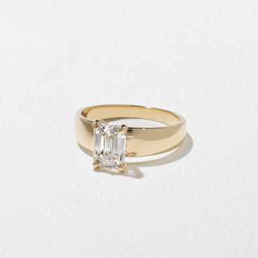 Emerald Pave Engagement Ring – 1 CT Lab Grown Diamond