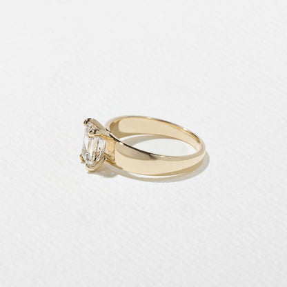 Emerald Pave Engagement Ring – 1 CT Lab Grown Diamond