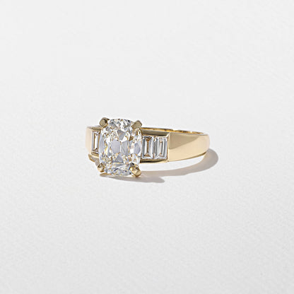 Emerald Pave Engagement Ring – 1 CT Lab Grown Diamond
