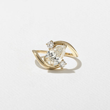 Emerald Pave Engagement Ring – 1 CT Lab Grown Diamond