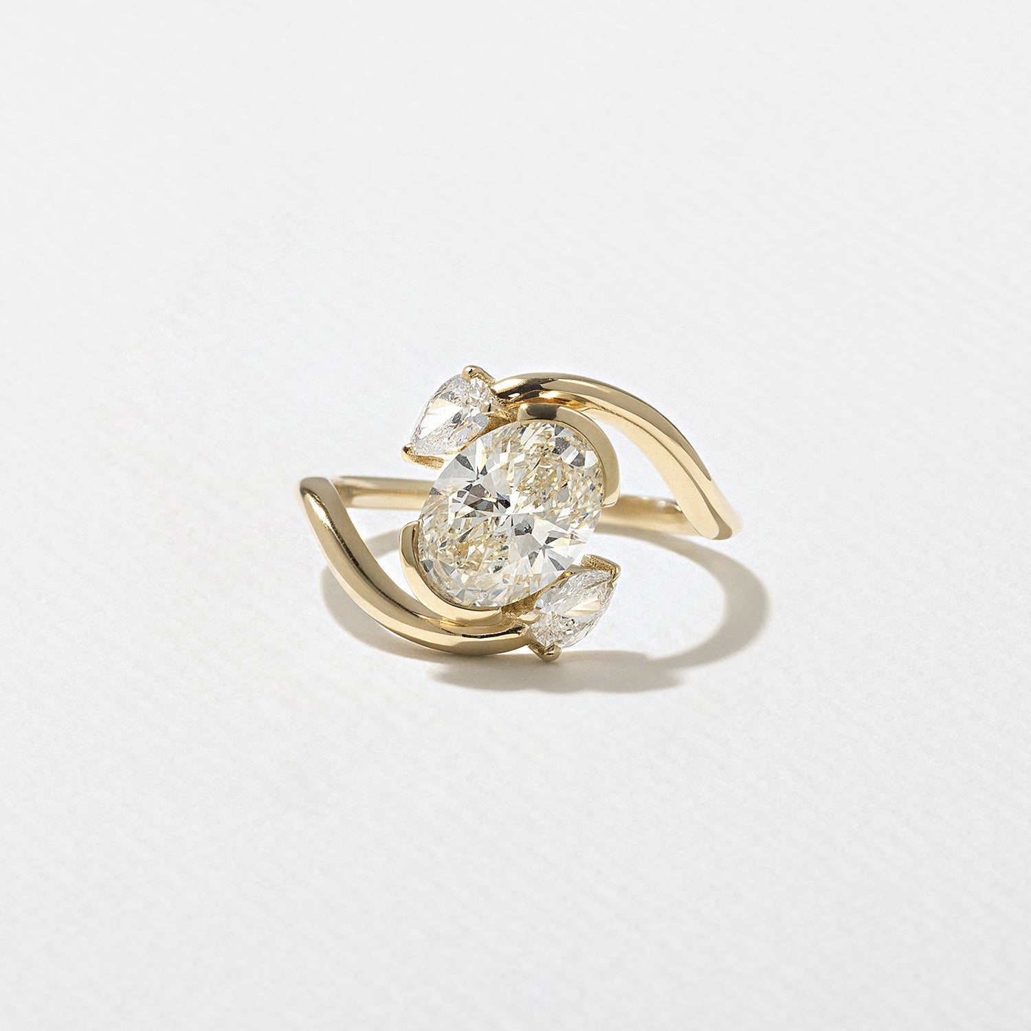 Emerald Pave Engagement Ring – 1 CT Lab Grown Diamond