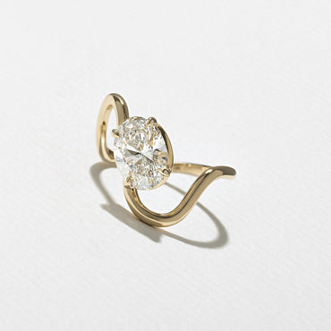 Emerald Pave Engagement Ring – 1 CT Lab Grown Diamond