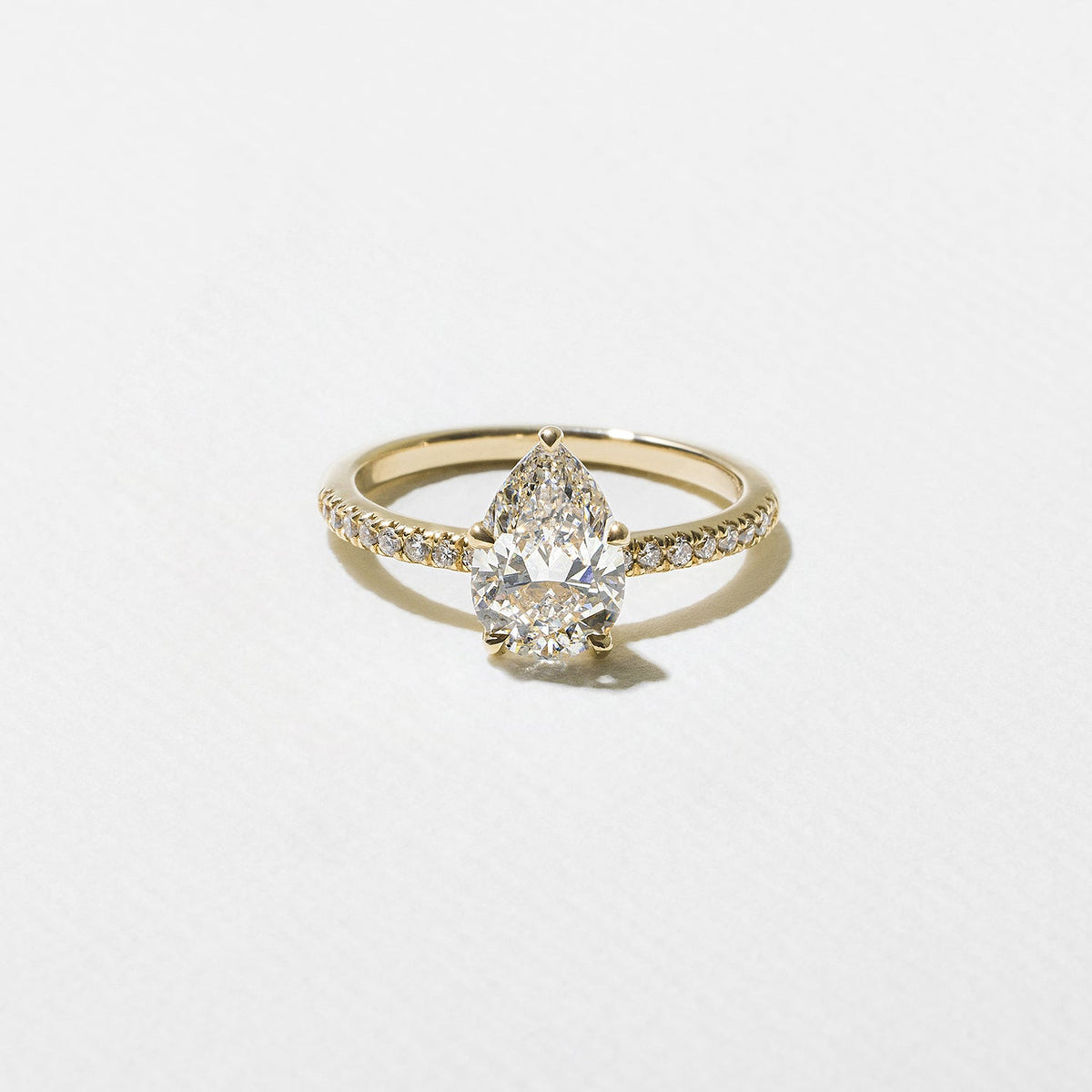 Emerald Pave Engagement Ring – 1 CT Lab Grown Diamond