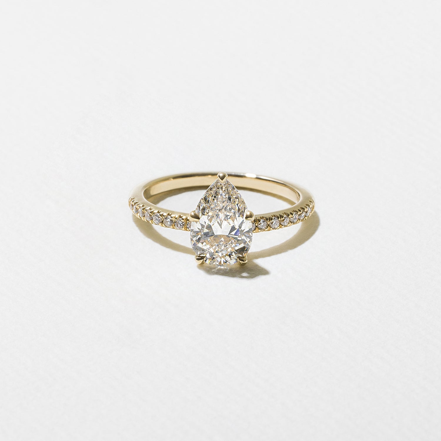 Emerald Pave Engagement Ring – 1 CT Lab Grown Diamond