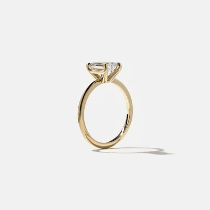 Emerald Pave Engagement Ring – 1 CT Lab Grown Diamond