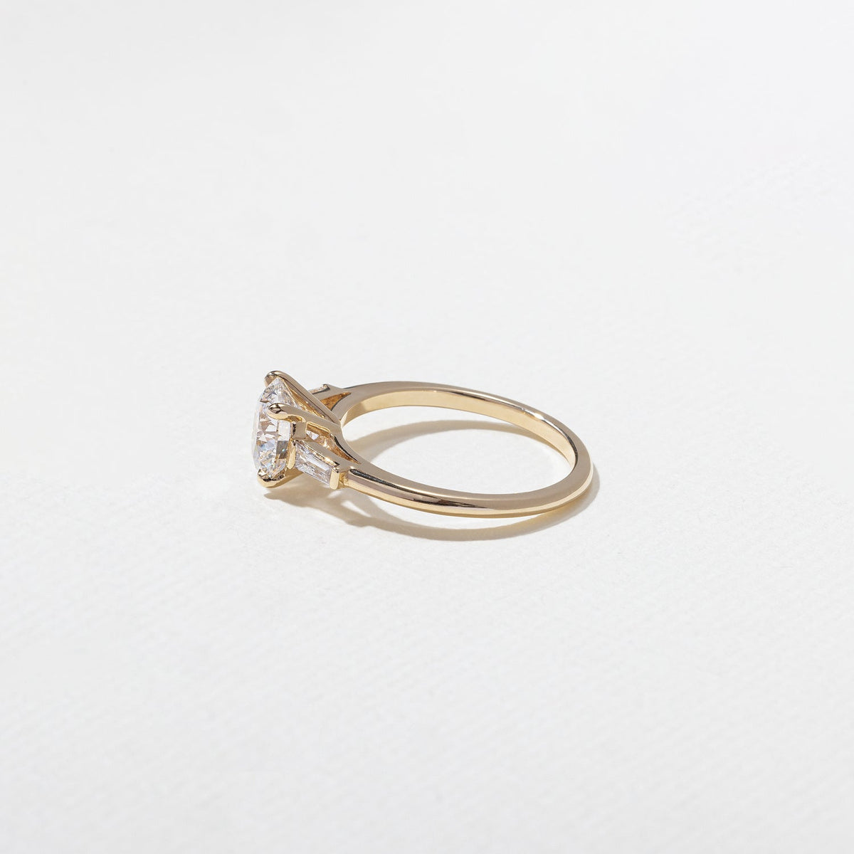 Emerald Pave Engagement Ring – 1 CT Lab Grown Diamond