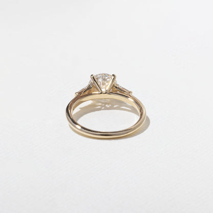 Emerald Pave Engagement Ring – 1 CT Lab Grown Diamond