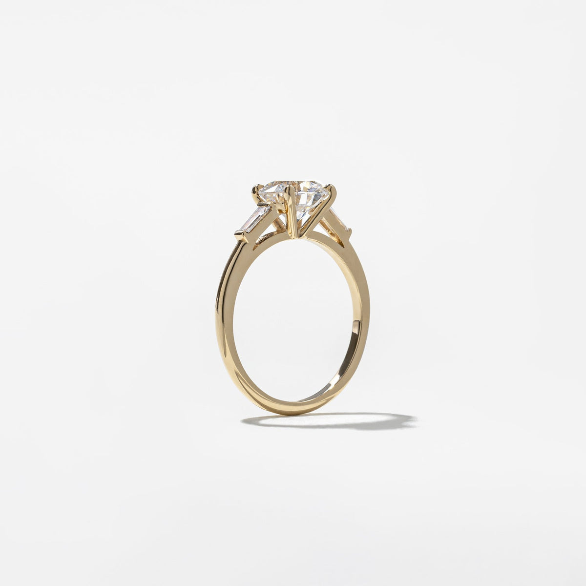 Emerald Pave Engagement Ring – 1 CT Lab Grown Diamond