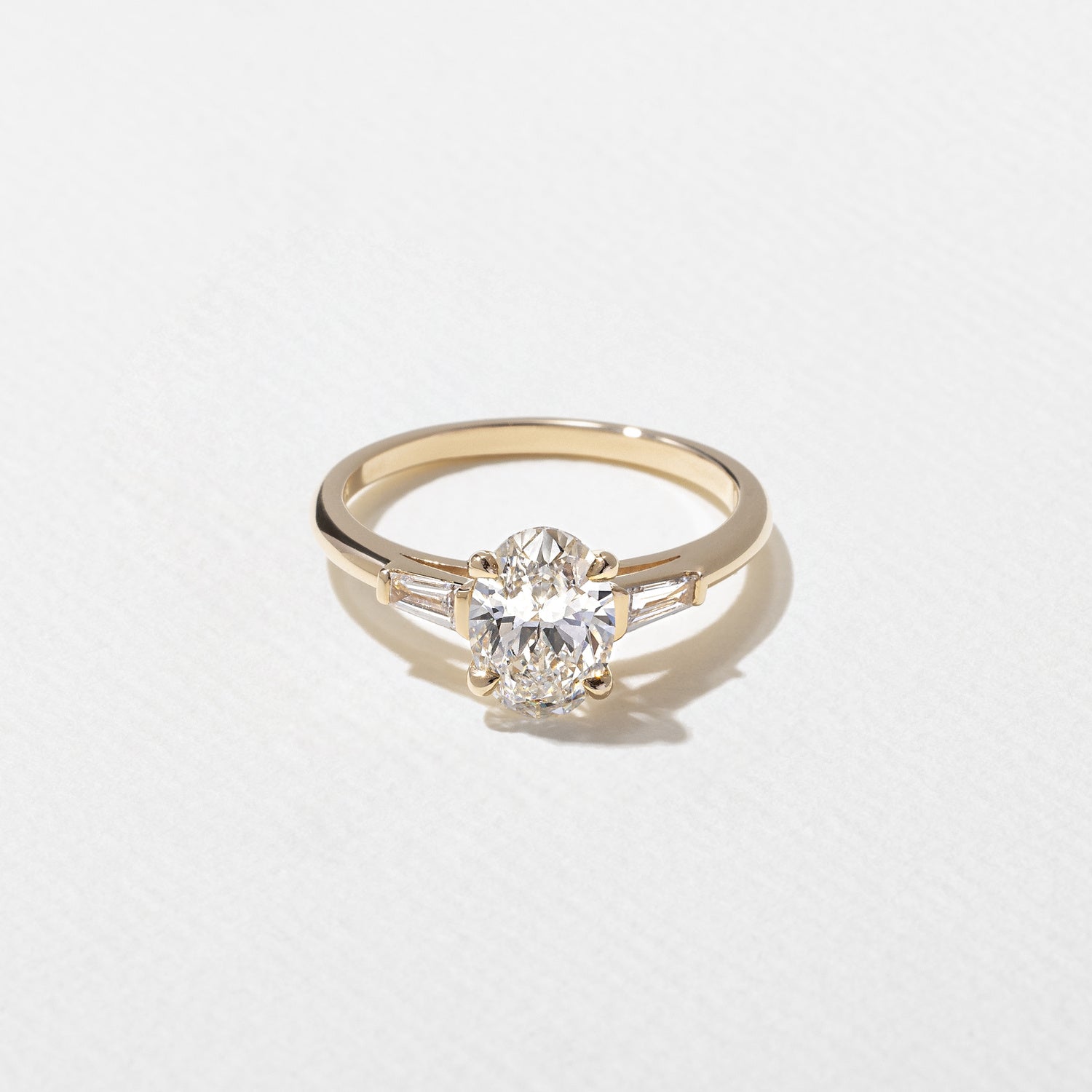Emerald Pave Engagement Ring – 1 CT Lab Grown Diamond