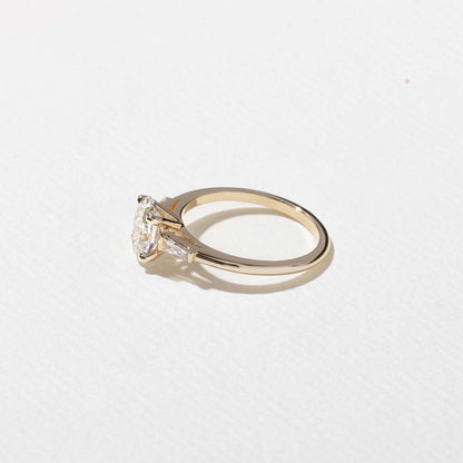 Emerald Pave Engagement Ring – 1 CT Lab Grown Diamond