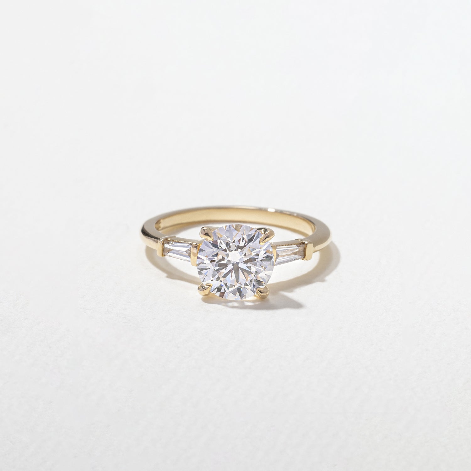 Emerald Pave Engagement Ring – 1 CT Lab Grown Diamond