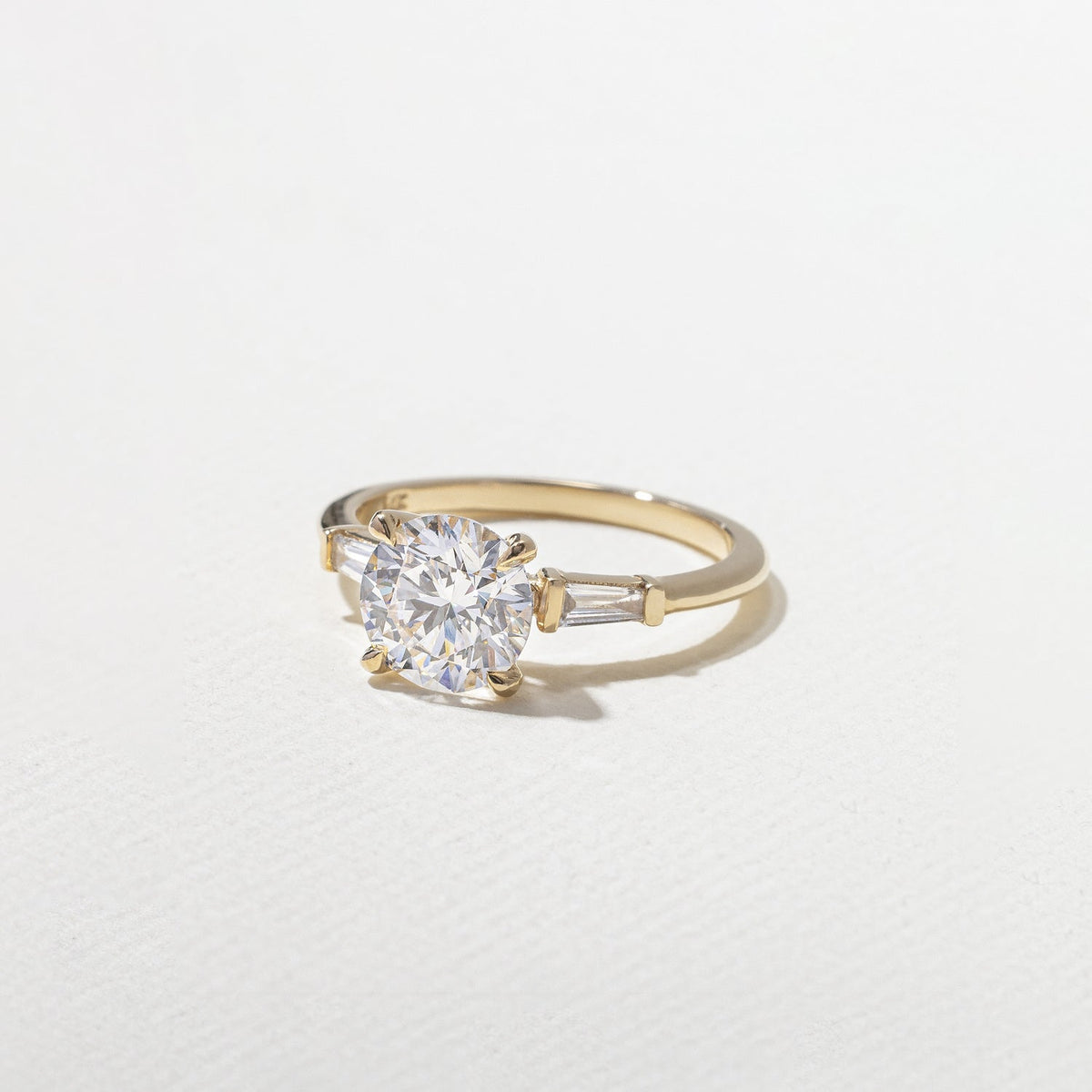 Emerald Pave Engagement Ring – 1 CT Lab Grown Diamond