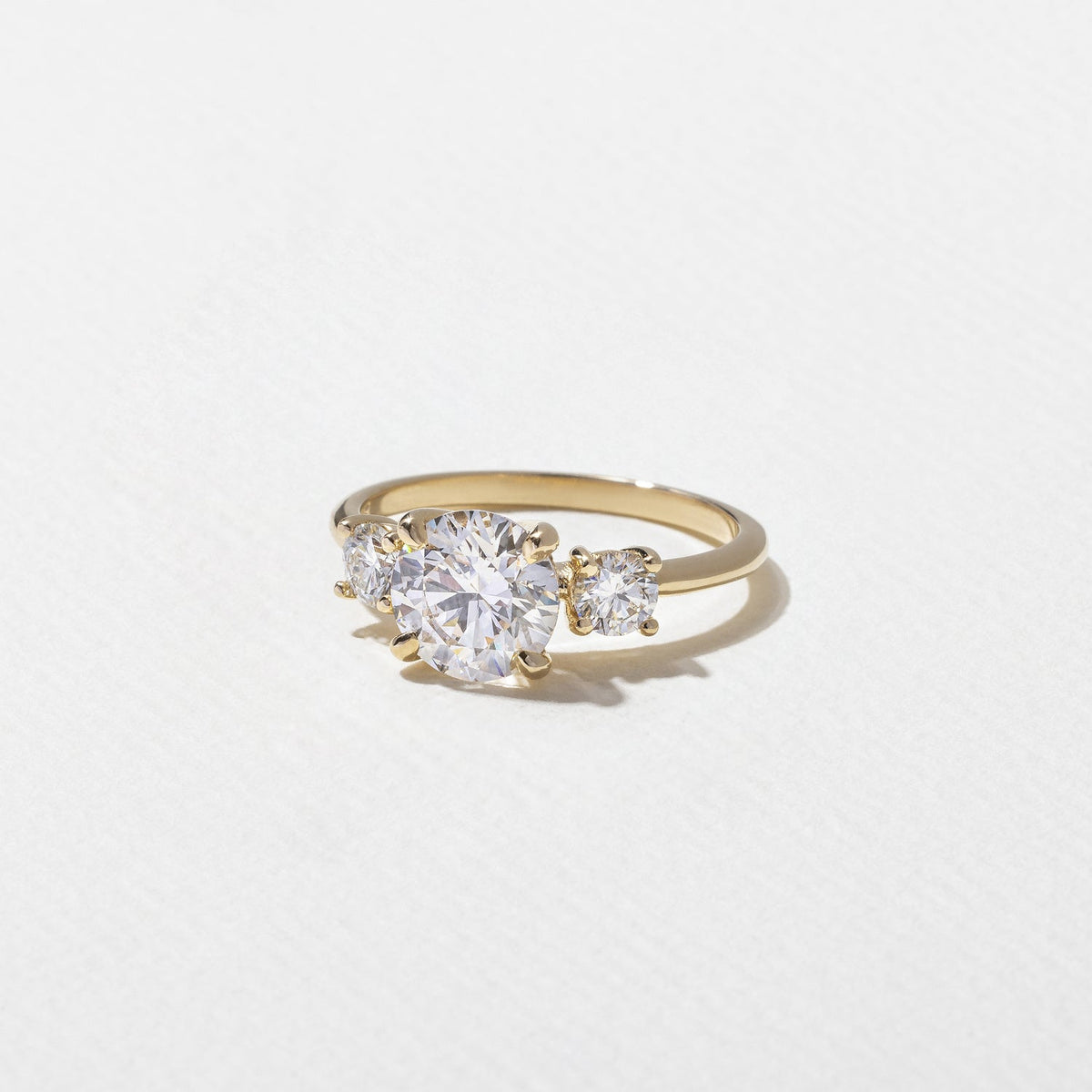 Emerald Pave Engagement Ring – 1 CT Lab Grown Diamond