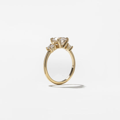 Emerald Pave Engagement Ring – 1 CT Lab Grown Diamond