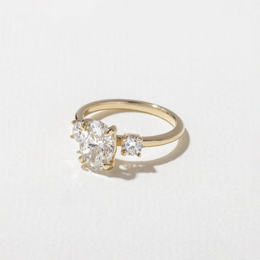 Emerald Pave Engagement Ring – 1 CT Lab Grown Diamond