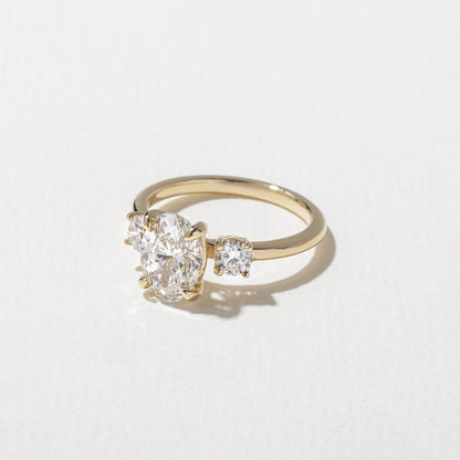 Emerald Pave Engagement Ring – 1 CT Lab Grown Diamond