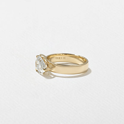 Emerald Pave Engagement Ring – 1 CT Lab Grown Diamond