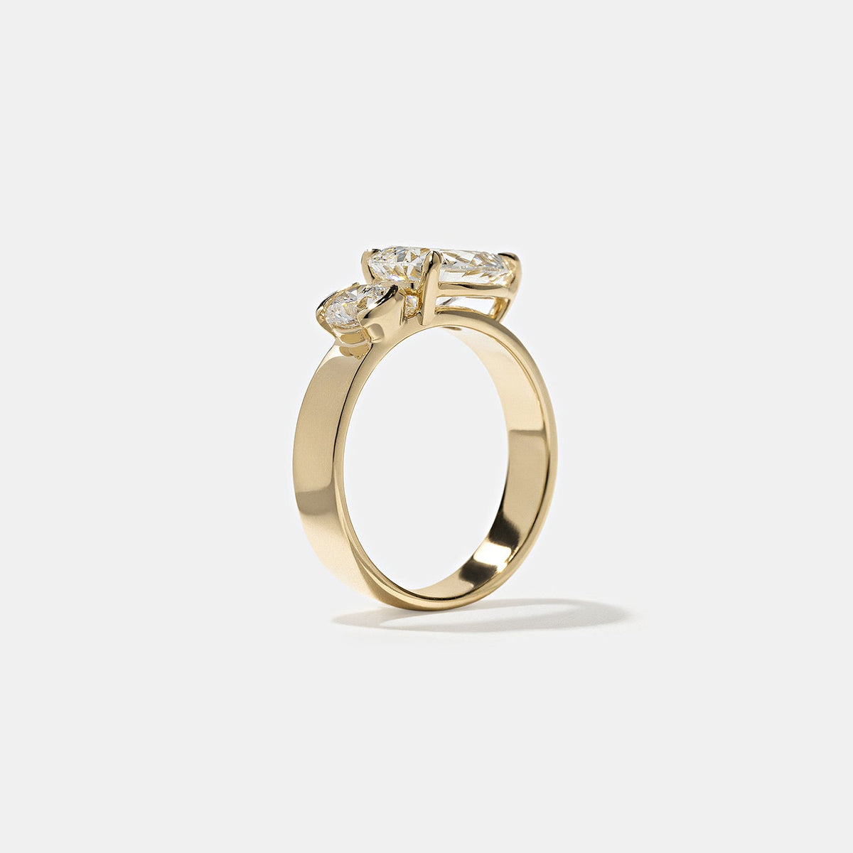 Emerald Pave Engagement Ring – 1 CT Lab Grown Diamond
