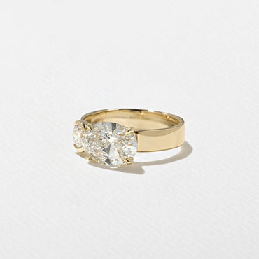 Emerald Pave Engagement Ring – 1 CT Lab Grown Diamond