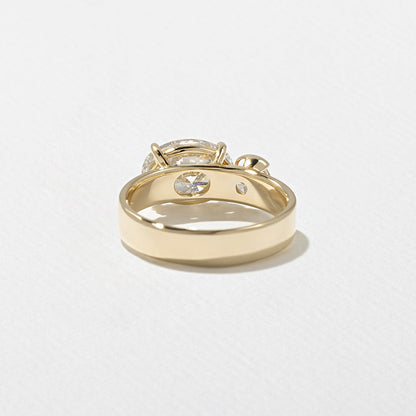 Emerald Pave Engagement Ring – 1 CT Lab Grown Diamond
