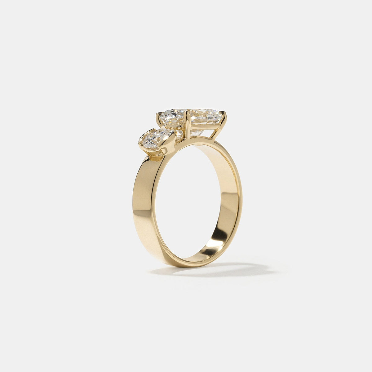 Emerald Pave Engagement Ring – 1 CT Lab Grown Diamond