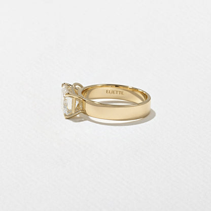 Emerald Pave Engagement Ring – 1 CT Lab Grown Diamond