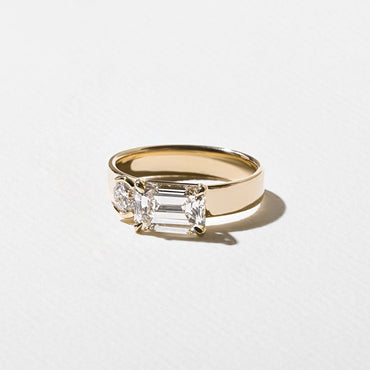 Emerald Pave Engagement Ring – 1 CT Lab Grown Diamond