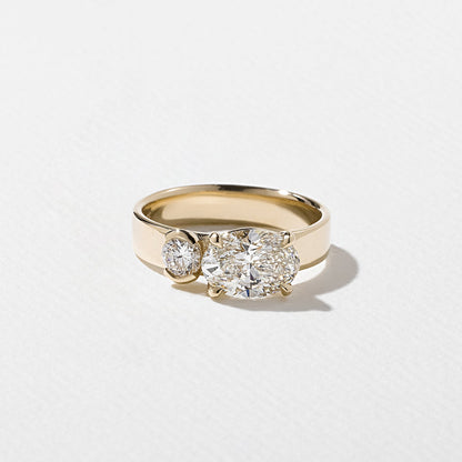 Emerald Pave Engagement Ring – 1 CT Lab Grown Diamond