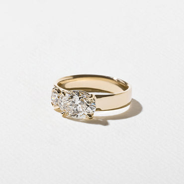 Emerald Pave Engagement Ring – 1 CT Lab Grown Diamond