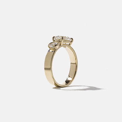 Emerald Pave Engagement Ring – 1 CT Lab Grown Diamond