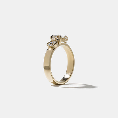 Emerald Pave Engagement Ring – 1 CT Lab Grown Diamond