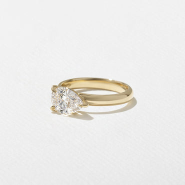 Emerald Pave Engagement Ring – 1 CT Lab Grown Diamond