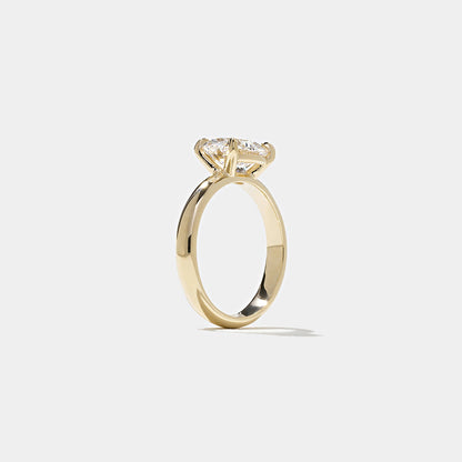 Emerald Pave Engagement Ring – 1 CT Lab Grown Diamond