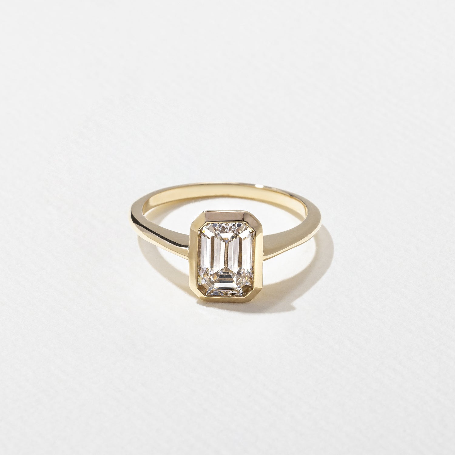 Emerald Pave Engagement Ring – 1 CT Lab Grown Diamond