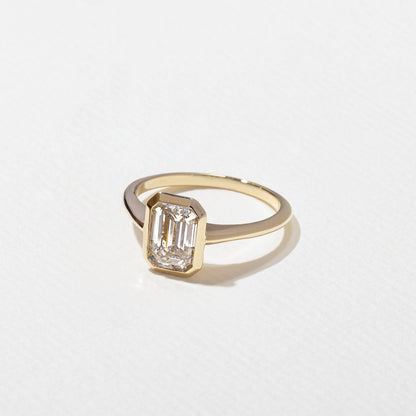 Emerald Pave Engagement Ring – 1 CT Lab Grown Diamond
