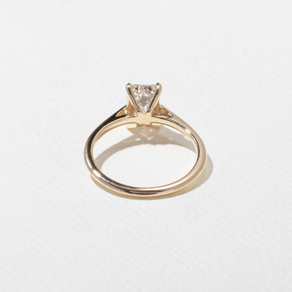 Emerald Pave Engagement Ring – 1 CT Lab Grown Diamond