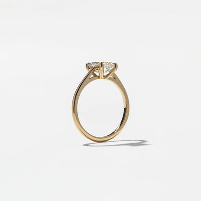 Emerald Pave Engagement Ring – 1 CT Lab Grown Diamond