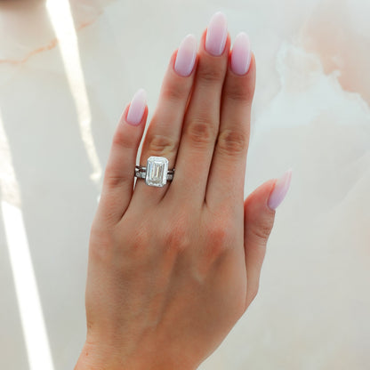 Marquise Shaped Three Stone Lab Grown Diamond Engagement Ring