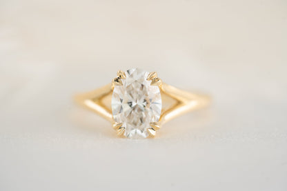 Marquise Shaped Three Stone Lab Grown Diamond Engagement Ring