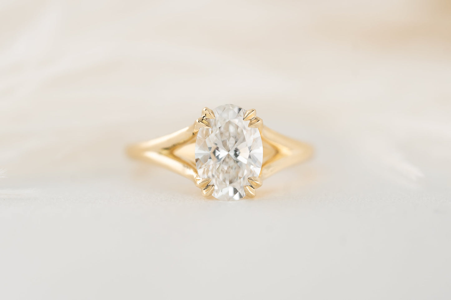 Marquise Shaped Three Stone Lab Grown Diamond Engagement Ring