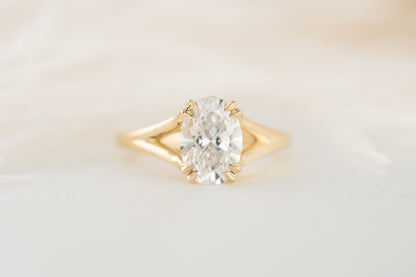 Marquise Shaped Three Stone Lab Grown Diamond Engagement Ring