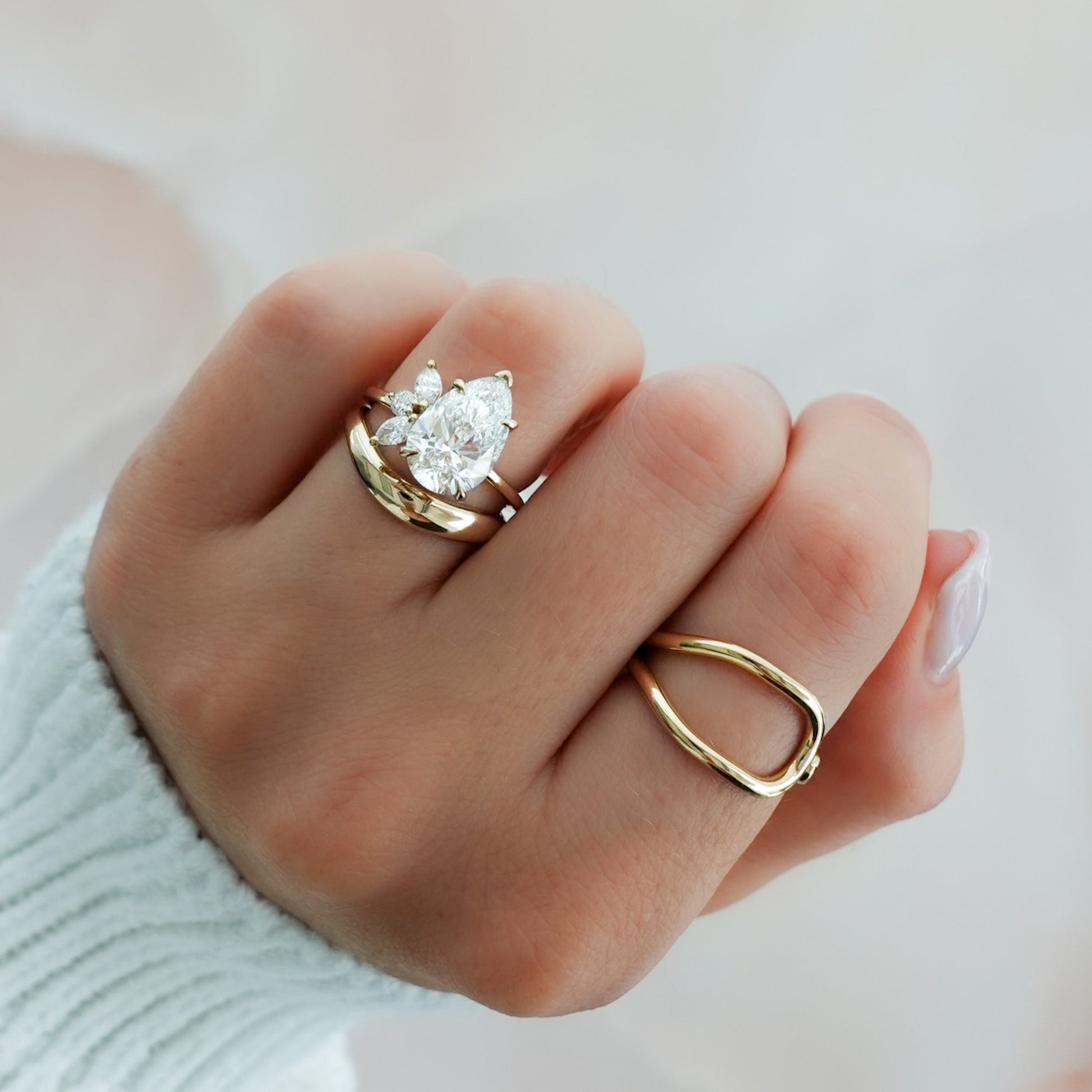 0.25 TCW Round Shaped Half Eternity Lab Grown Diamond Wedding Band