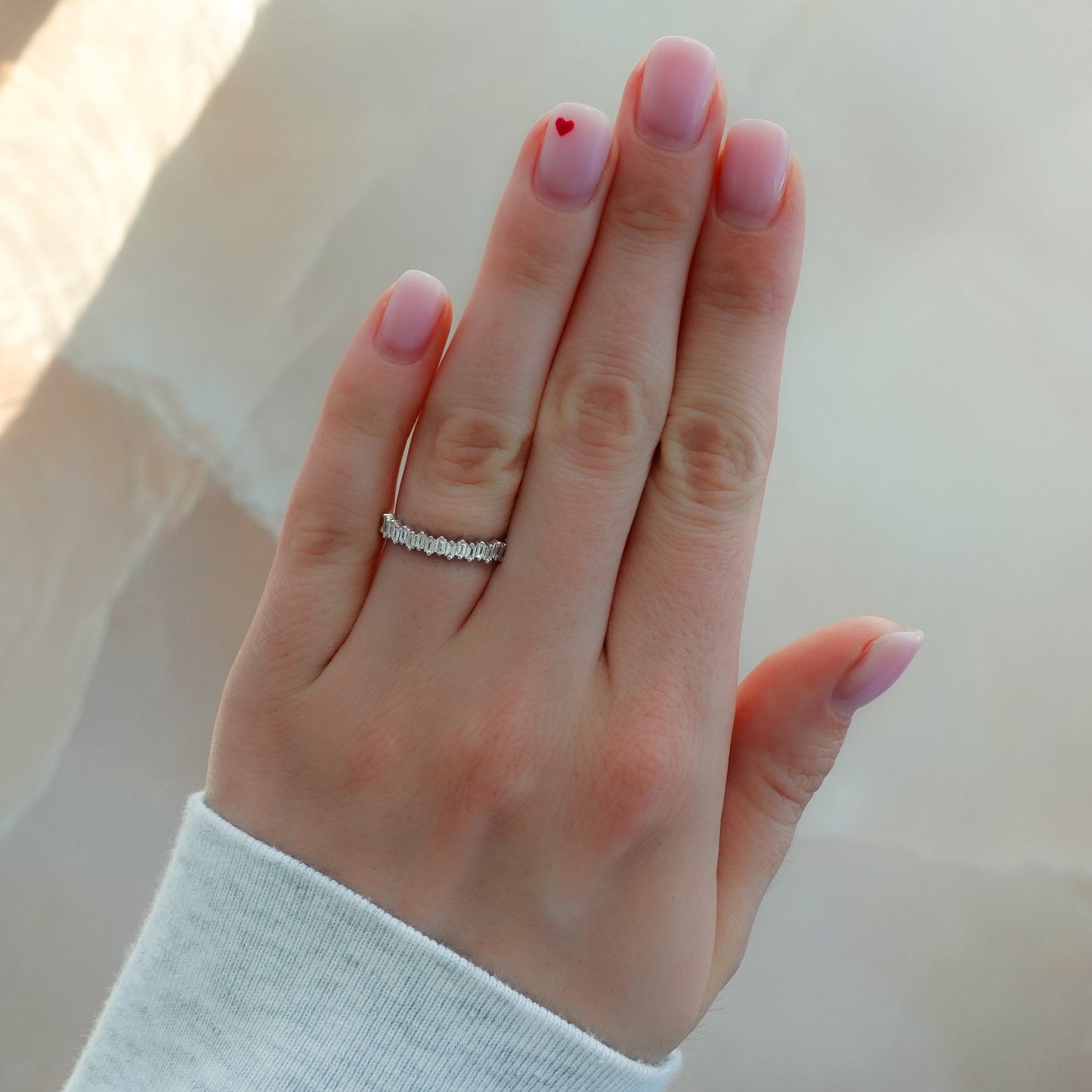 0.25 TCW Round Shaped Half Eternity Lab Grown Diamond Wedding Band