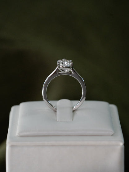Marquise Shaped Three Stone Lab Grown Diamond Engagement Ring