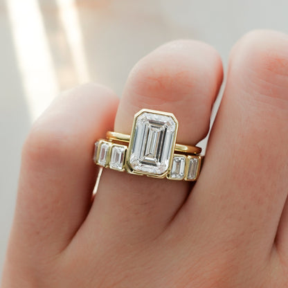 Marquise Shaped Three Stone Lab Grown Diamond Engagement Ring