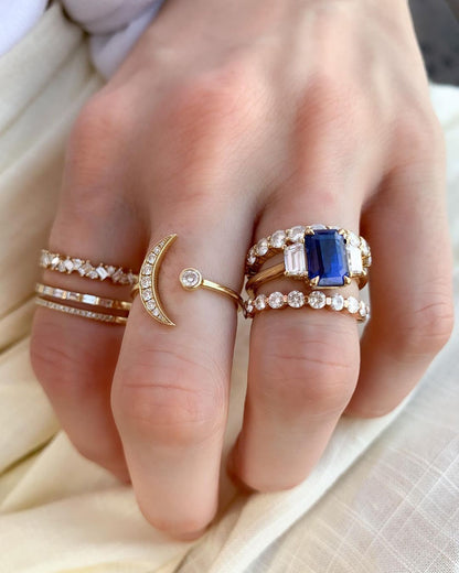 0.25 TCW Round Shaped Half Eternity Lab Grown Diamond Wedding Band